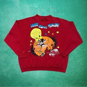 Vintage Space Jam Looney Tunes Tweety Sweatshirt